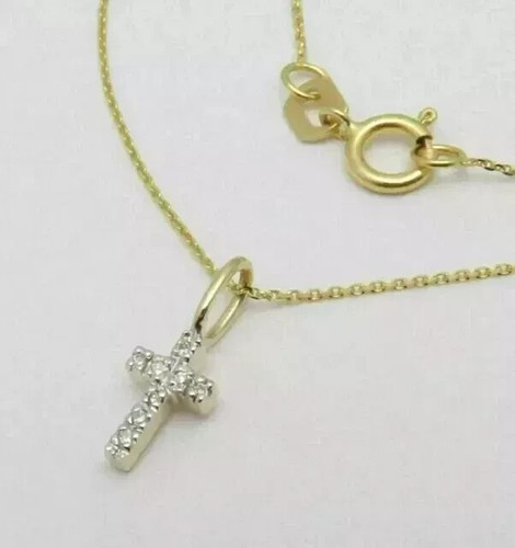 Ciondolo croce donna diamante