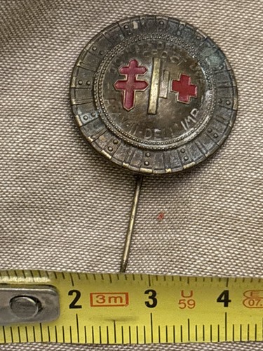Spilla croce rossa - spilla,